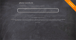 Desktop Screenshot of plaene-records.de